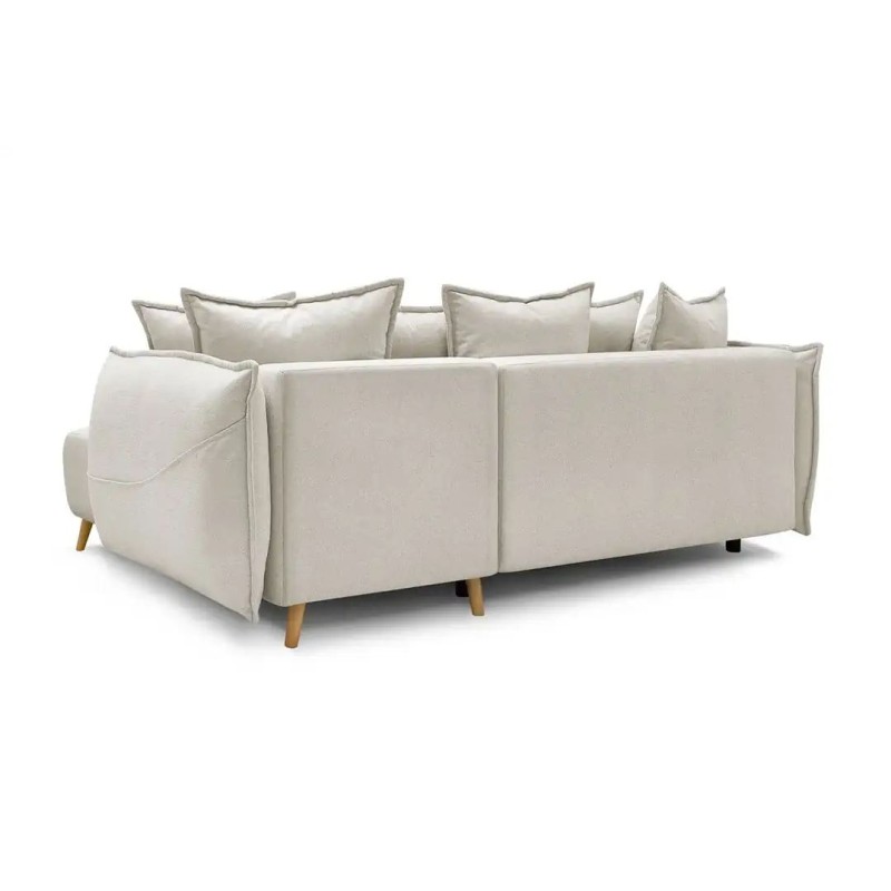 Corner Sofa-Bed Puffy - Cream Cream