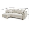 Corner Sofa-Bed Puffy - Cream Cream