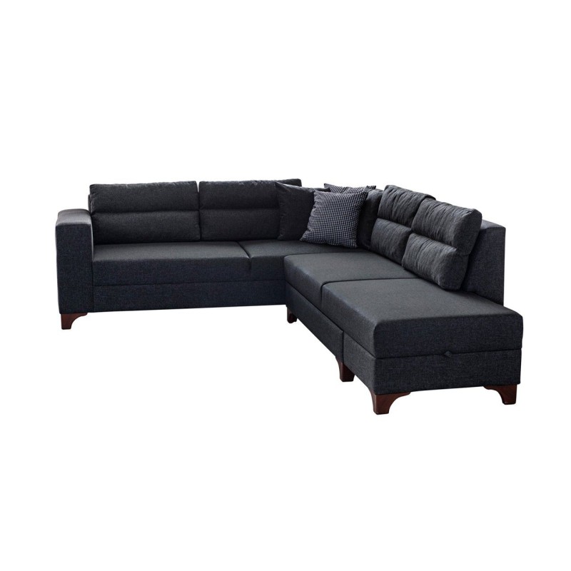 Corner Sofa-Bed Tloft Left - Anthracite Anthracite