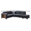 Corner Sofa-Bed Tloft Left - Anthracite Anthracite
