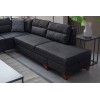Corner Sofa-Bed Tloft Left - Anthracite Anthracite