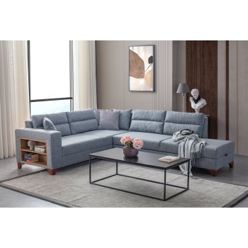 Corner Sofa-Bed Tloft Left - Grey Grey
