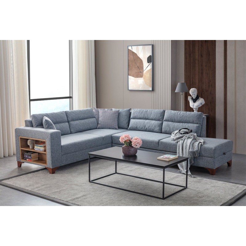 Corner Sofa-Bed Tloft Left - Grey Grey