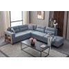 Corner Sofa-Bed Tloft Left - Grey Grey