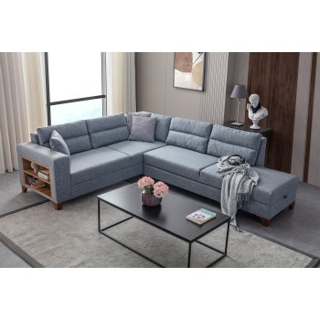 Corner Sofa-Bed Tloft Left - Grey Grey