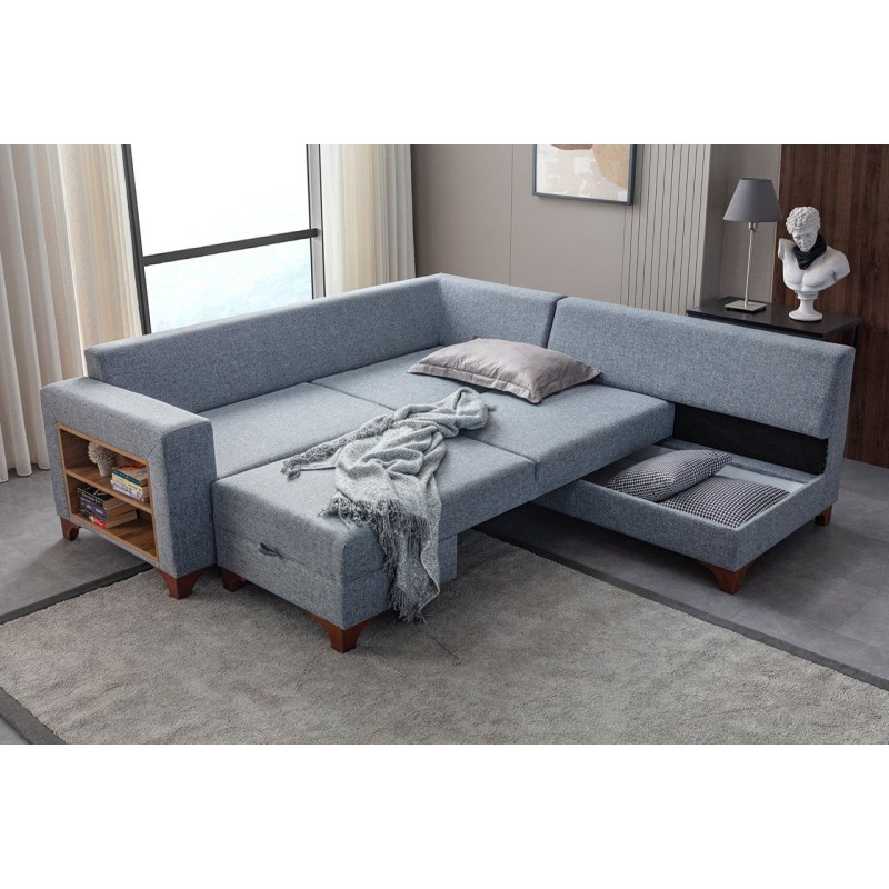 Corner Sofa-Bed Tloft Left - Grey Grey