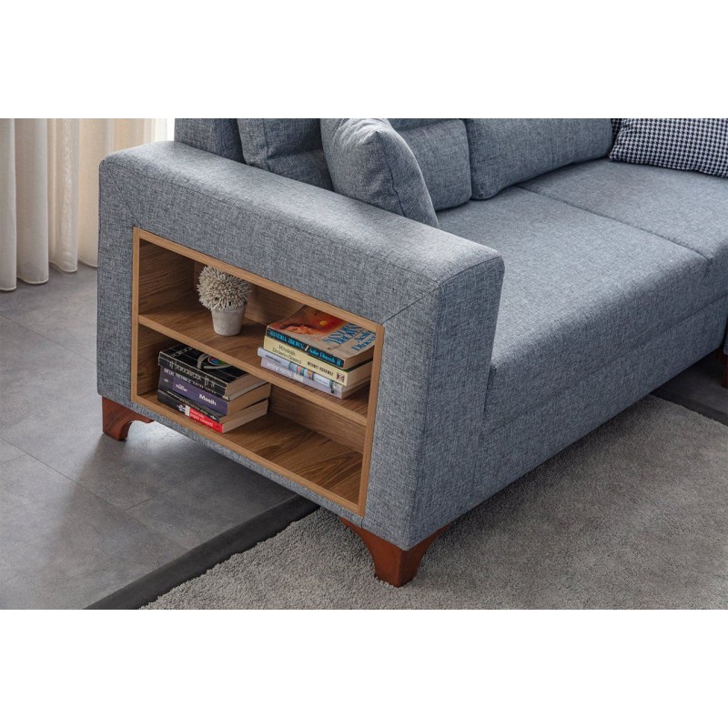 Corner Sofa-Bed Tloft Left - Grey Grey