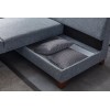 Corner Sofa-Bed Tloft Left - Grey Grey