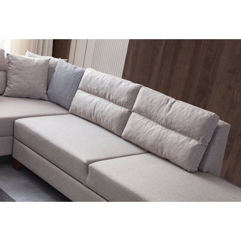 Corner Sofa-Bed Tloft Left - Cream Cream