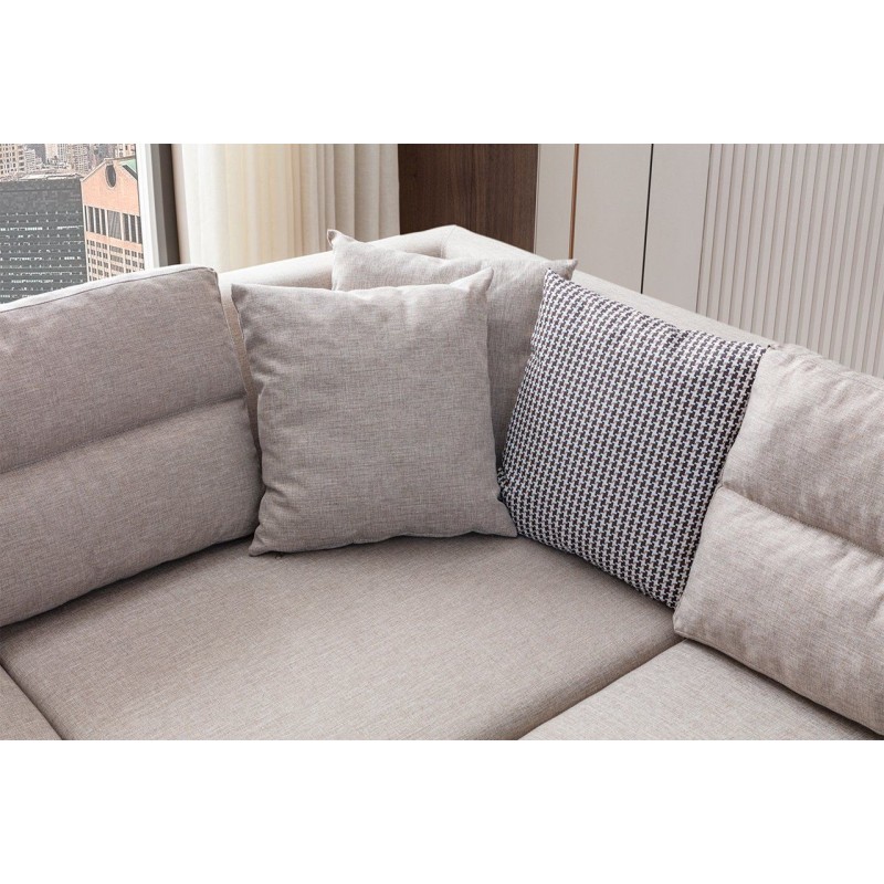 Corner Sofa-Bed Tloft Left - Cream Cream