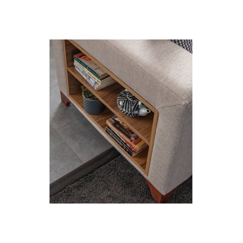 Corner Sofa-Bed Tloft Left - Cream Cream