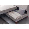 Corner Sofa-Bed Tloft Left - Cream Cream