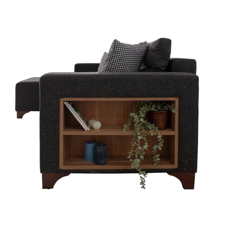 Corner Sofa-Bed Tloft Mini - Anthracite Anthracite