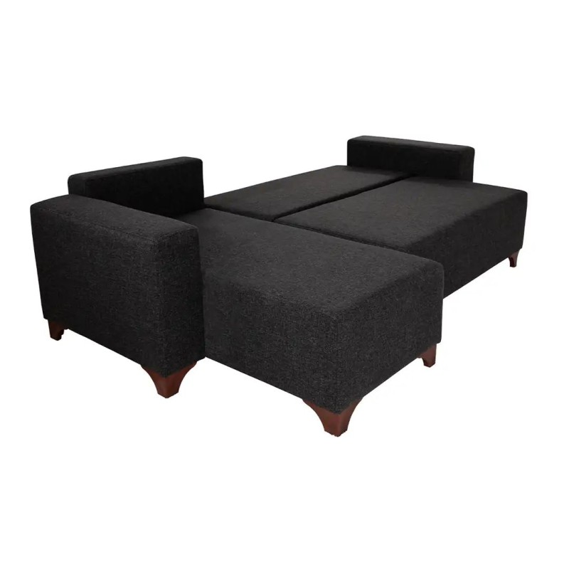 Corner Sofa-Bed Tloft Mini - Anthracite Anthracite