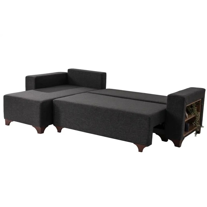 Corner Sofa-Bed Tloft Mini - Anthracite Anthracite