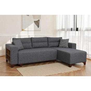 Corner Sofa-Bed Tloft Mini - Grey Grey
