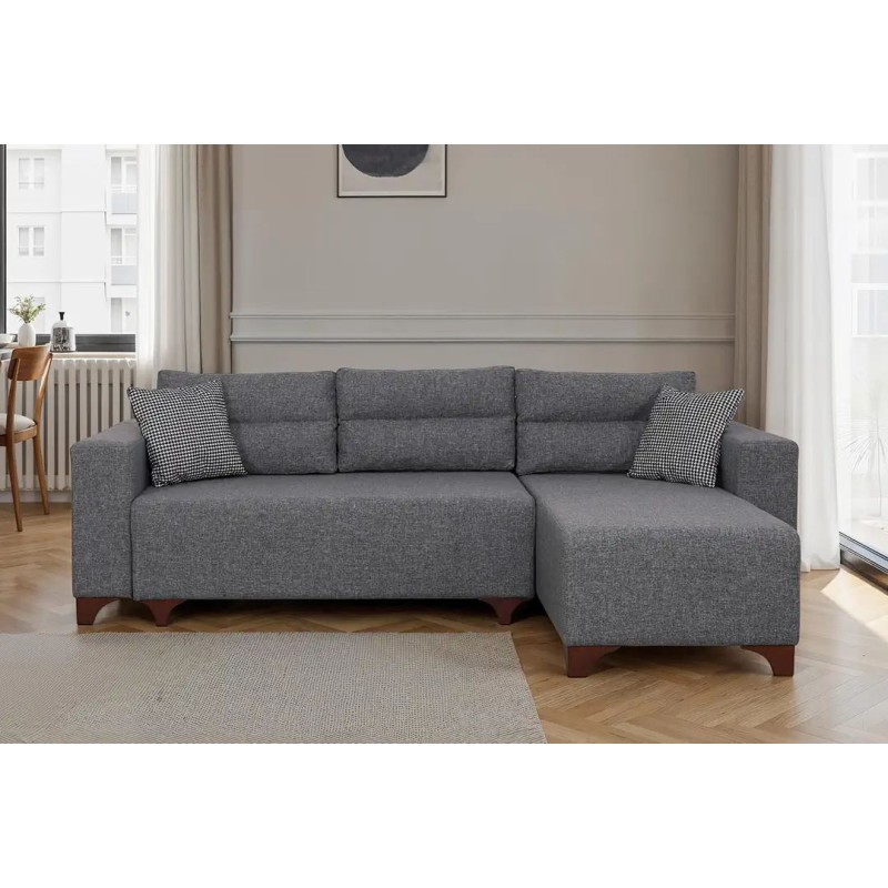 Corner Sofa-Bed Tloft Mini - Grey Grey