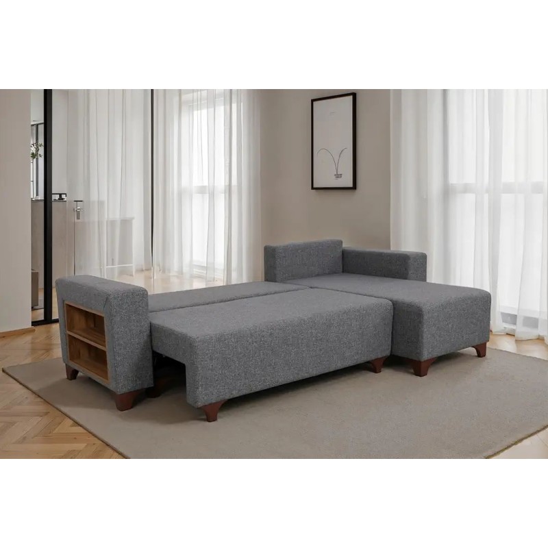 Corner Sofa-Bed Tloft Mini - Grey Grey
