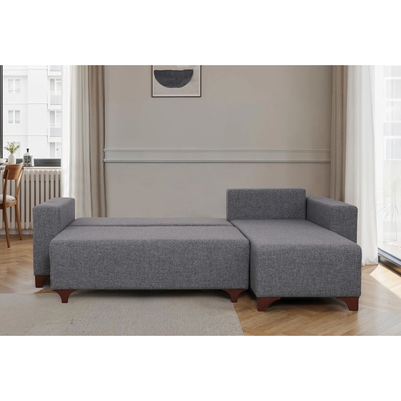 Corner Sofa-Bed Tloft Mini - Grey Grey