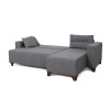 Corner Sofa-Bed Tloft Mini - Grey Grey