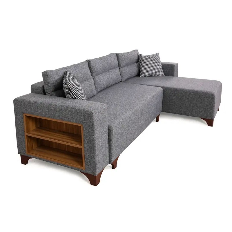 Corner Sofa-Bed Tloft Mini - Grey Grey