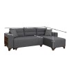 Corner Sofa-Bed Tloft Mini - Grey Grey