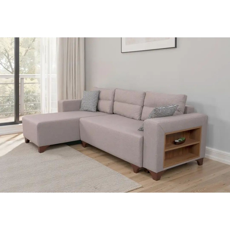 Corner Sofa-Bed Tloft Mini - Cream Cream
