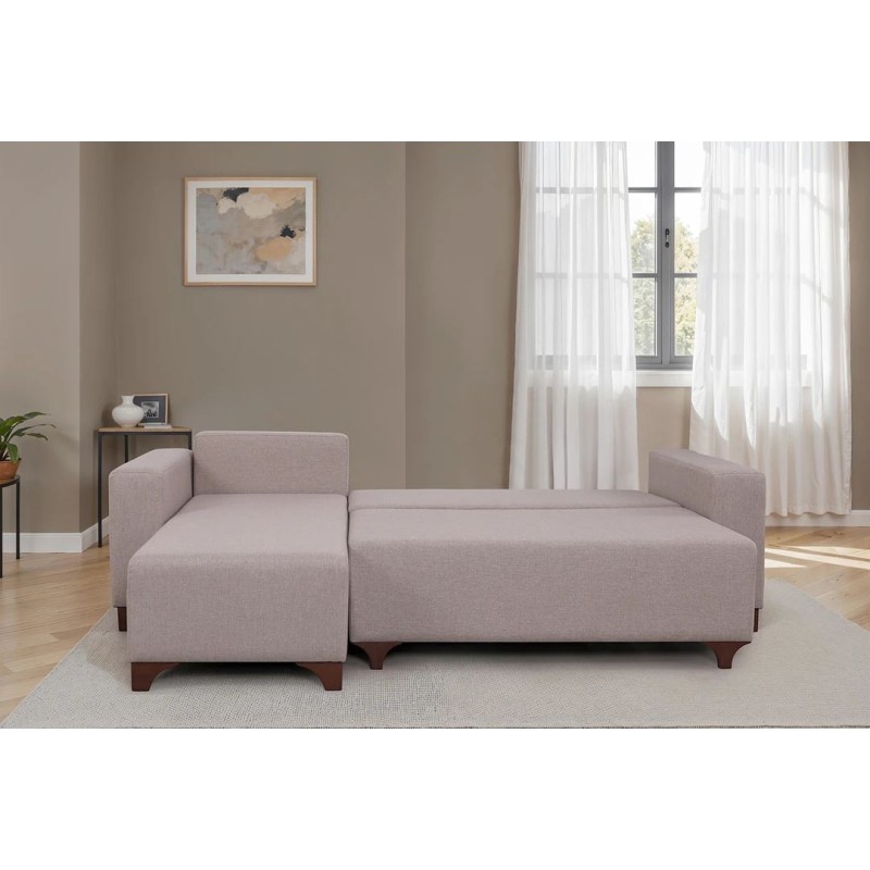 Corner Sofa-Bed Tloft Mini - Cream Cream
