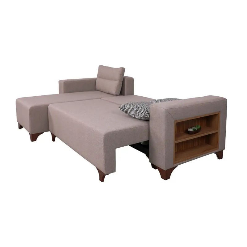 Corner Sofa-Bed Tloft Mini - Cream Cream