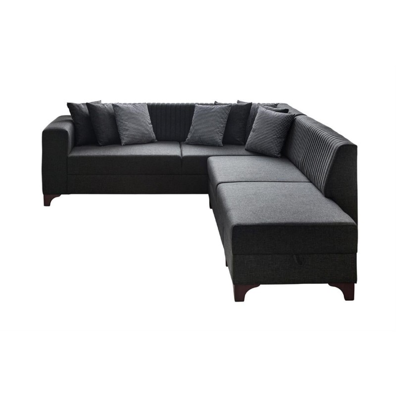Corner Sofa-Bed West Right - Anthracite Anthracite