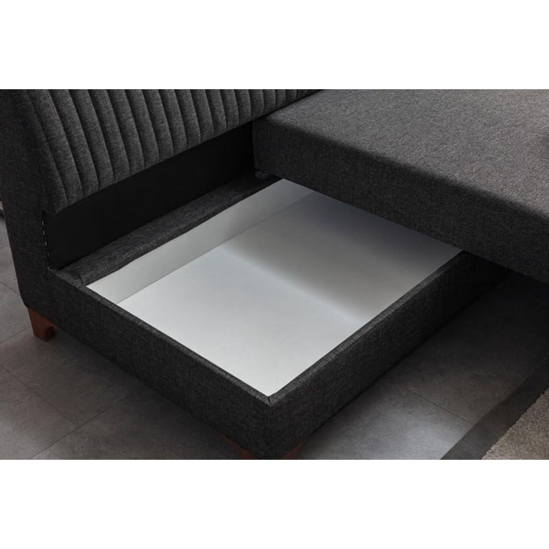 Corner Sofa-Bed West Left - Anthracite Anthracite