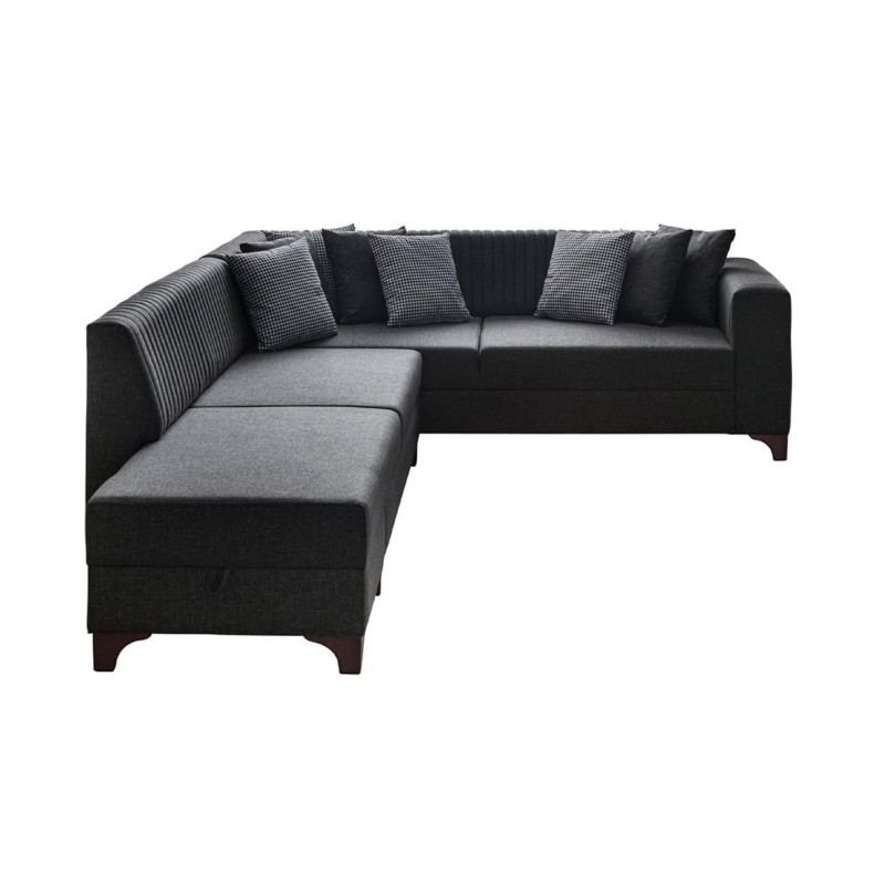 Corner Sofa-Bed West Left - Anthracite Anthracite