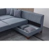 Corner Sofa-Bed West Right - Grey Grey