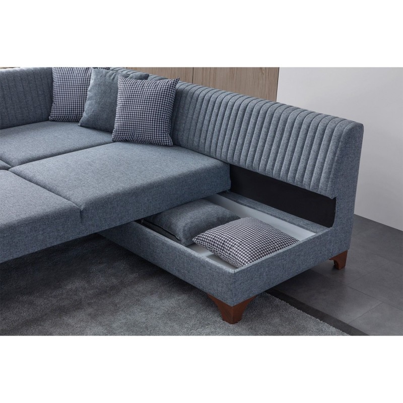 Corner Sofa-Bed West Right - Grey Grey