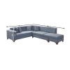 Corner Sofa-Bed West Right - Grey Grey