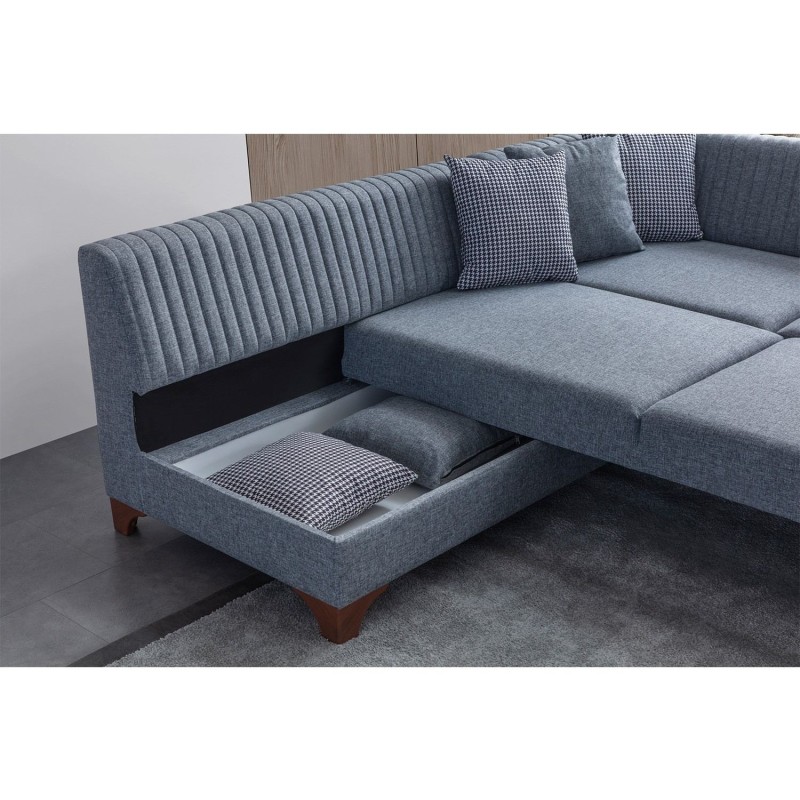 Corner Sofa-Bed West Left - Grey Grey