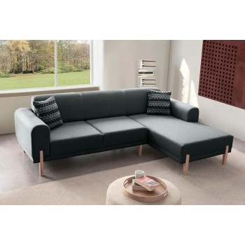 Corner Sofa-Bed Mocha Relax Right - Anthracite Anthracite