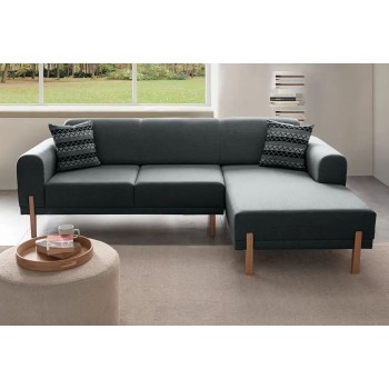 Corner Sofa-Bed Mocha Relax Right - Anthracite Anthracite