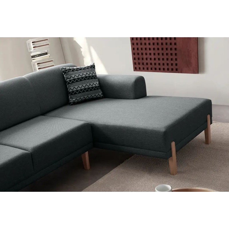 Corner Sofa-Bed Mocha Relax Right - Anthracite Anthracite