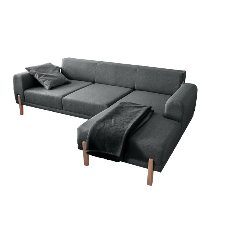 Corner Sofa-Bed Mocha Relax Right - Anthracite Anthracite