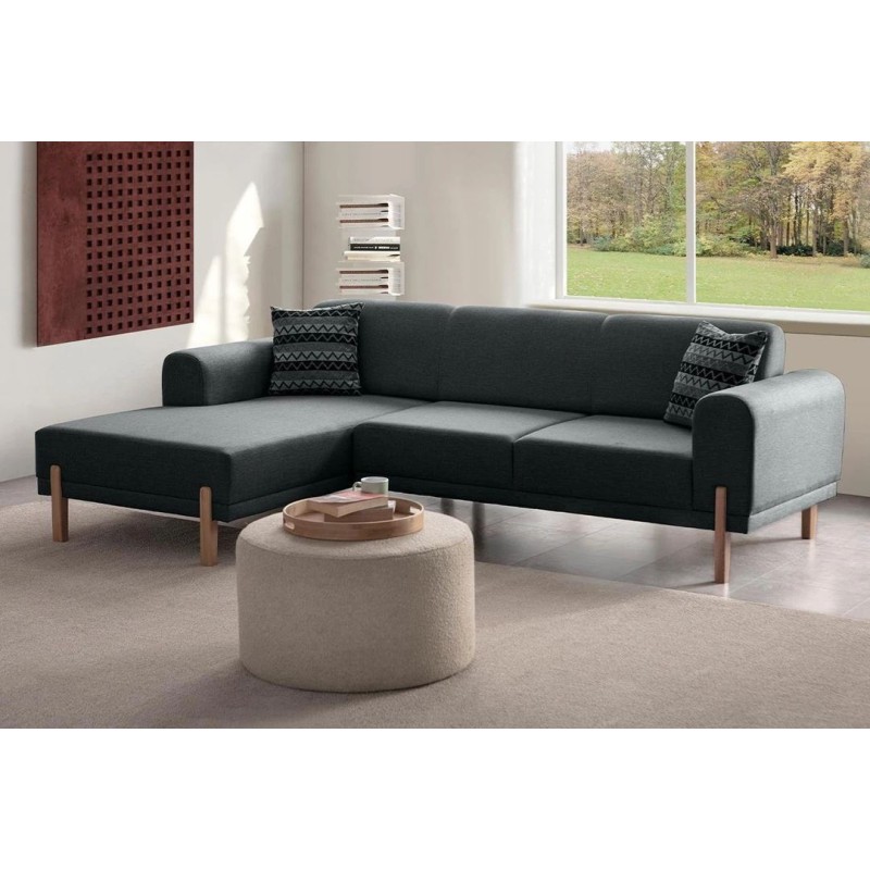 Corner Sofa-Bed Mocha Relax Left - Anthracite Anthracite