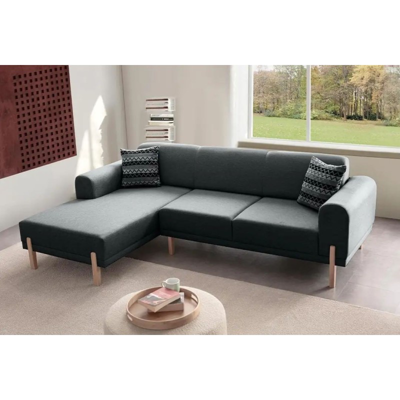 Corner Sofa-Bed Mocha Relax Left - Anthracite Anthracite