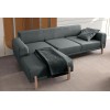 Corner Sofa-Bed Mocha Relax Left - Anthracite Anthracite