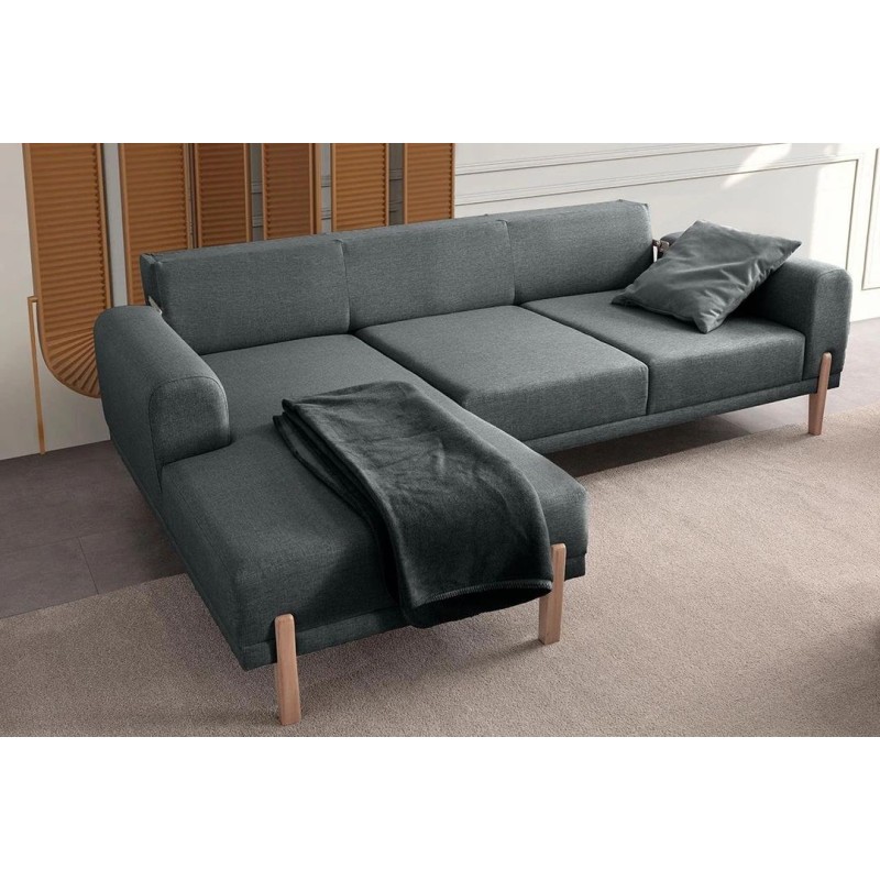 Corner Sofa-Bed Mocha Relax Left - Anthracite Anthracite
