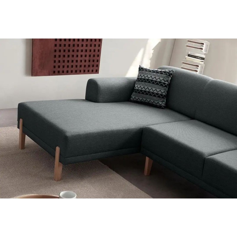 Corner Sofa-Bed Mocha Relax Left - Anthracite Anthracite