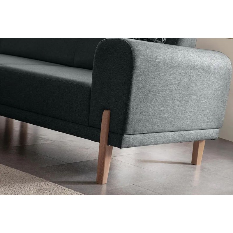 Corner Sofa-Bed Mocha Relax Left - Anthracite Anthracite