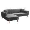 Corner Sofa-Bed Mocha Relax Left - Anthracite Anthracite