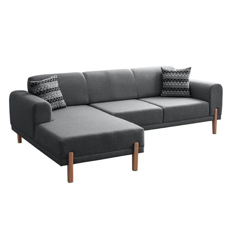 Corner Sofa-Bed Mocha Relax Left - Anthracite Anthracite