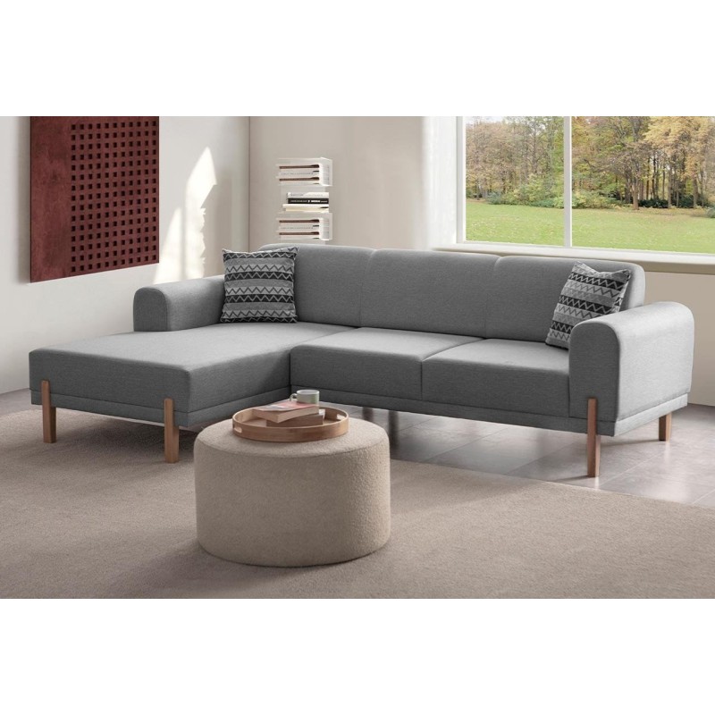 Corner Sofa-Bed Mocha Relax Left - Grey Grey
