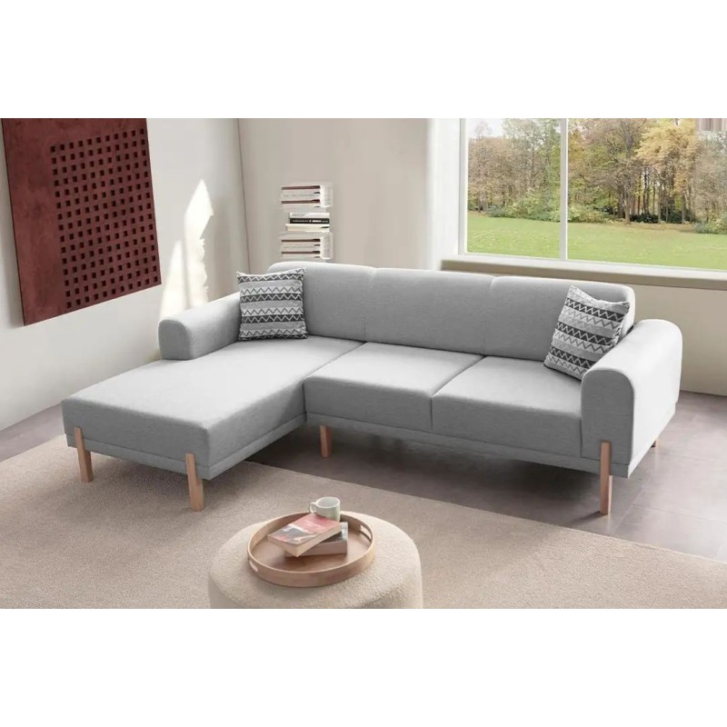 Corner Sofa-Bed Mocha Relax Left - Grey Grey